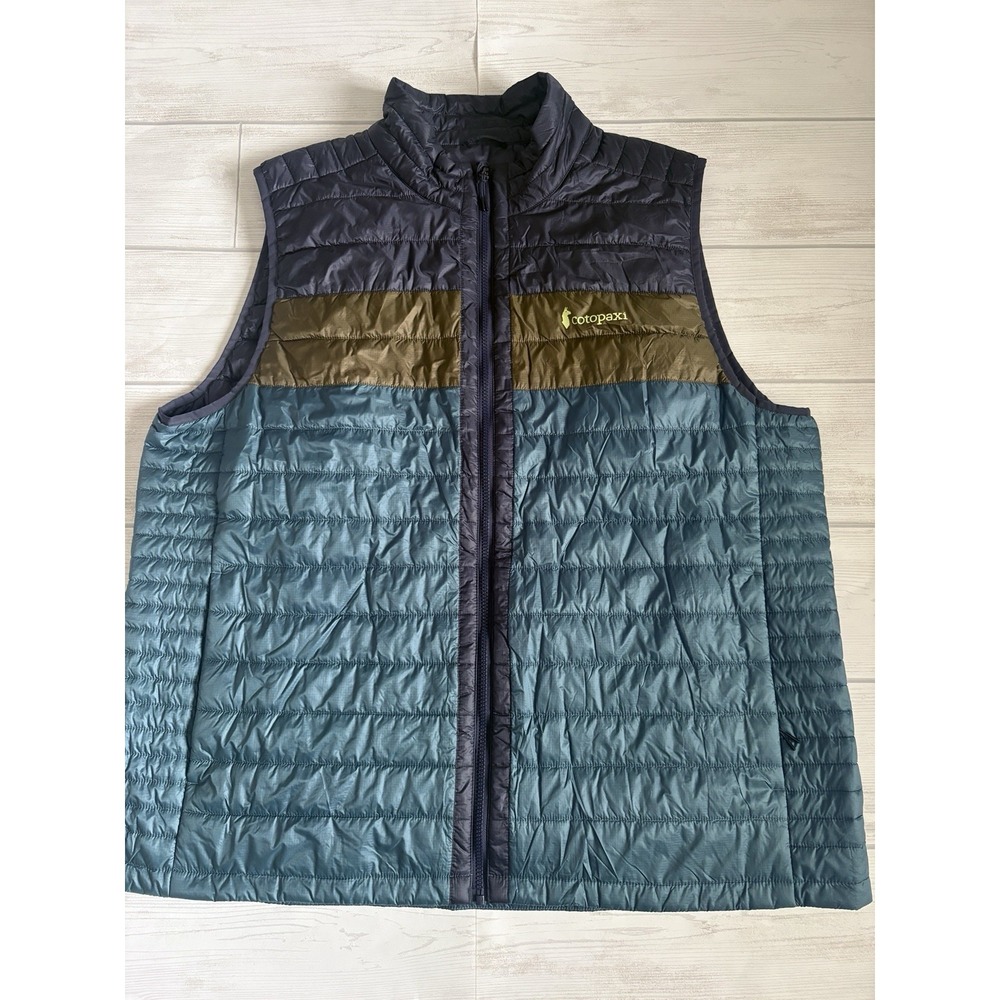 Cotopaxi Fuego Vest Navy/Blue/Olive Puffer Men's Size 3XL